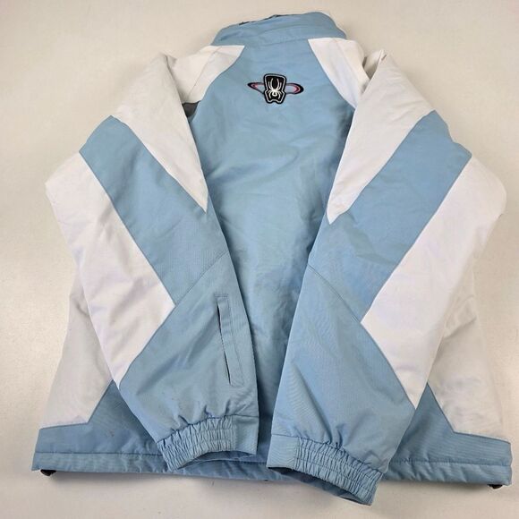 Women "Spyder" Powder Blue/white, Heavy Winter Snowboard Ski Full Zip Jacket 2XL - Picture 11 of 14